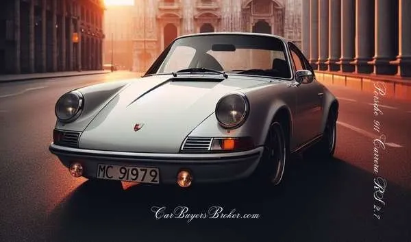 AI generated image of a vintage car. Porsche 911 Carrera RS 2.7