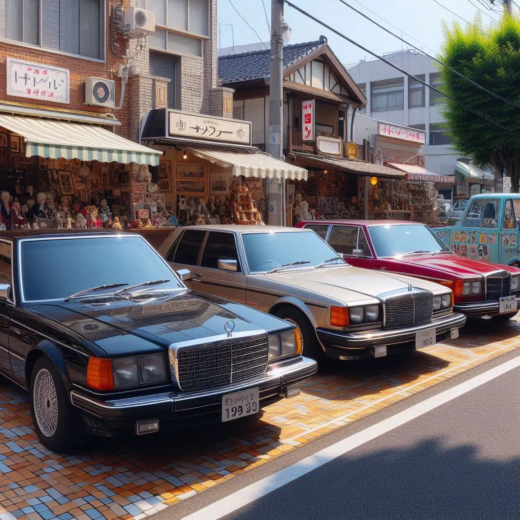 An AI generated private antique vehicles stand.