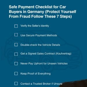 safe payment checklist for car buyers in Germany